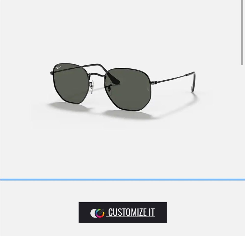 Ray Ban Hexagonal Sunglasses- Black Polarized lenses. Great condition.